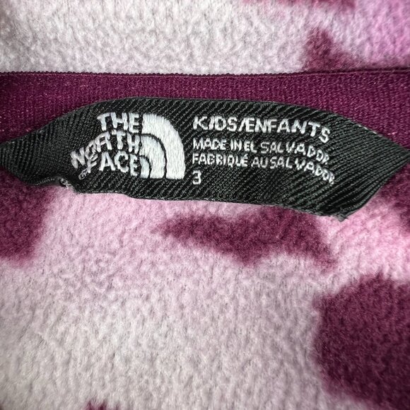 The North Face Sweatshirt Kids Infant 3 Pink Floral Faded Fleece Full Zip Hoodie - Picture 6 of 14